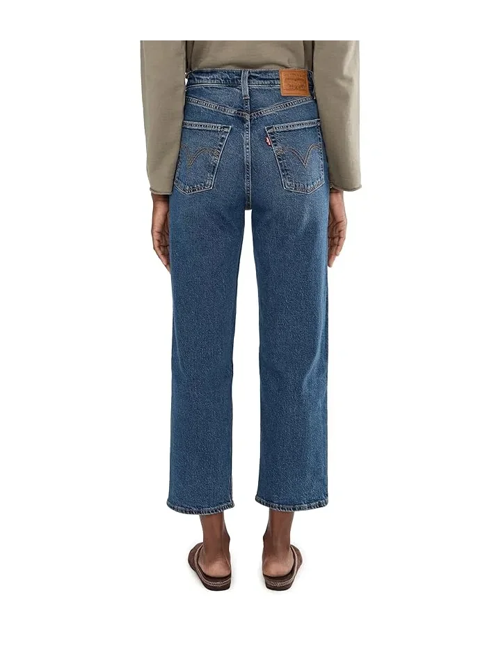 Женские джинсы Levi's Ribcage Straight Ankle — изображение 4 из 5, синий