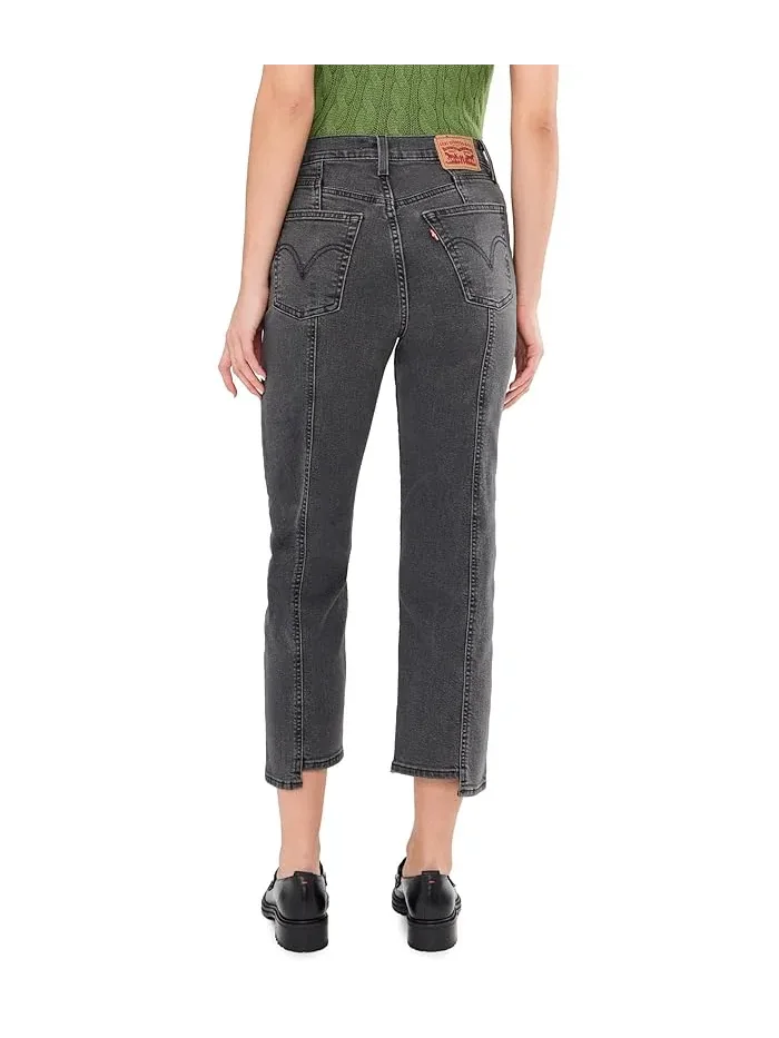 Джинсы с высокой посадкой модель Ribcage Ankle Seamed Edge Levi's Womens — изображение 4 из 5, розовый