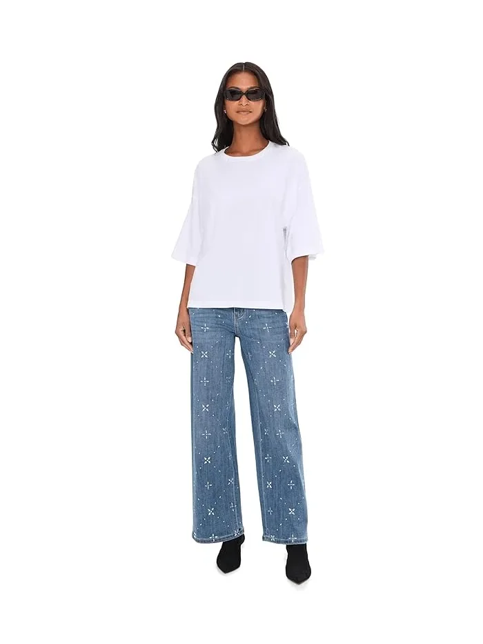 Джинсы широкие Luxe Mid-Rise Stride Liverpool Los Angeles — изображение 2 из 5, мульти