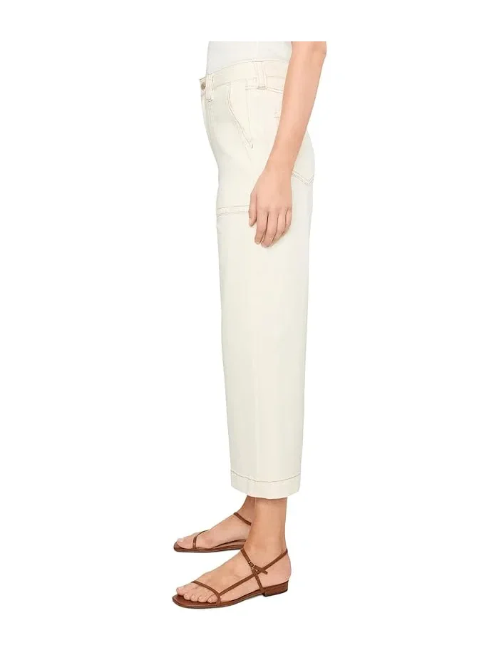 Джинсы Stride High-Rise Wide Leg Crop Liverpool Los Angeles — изображение 3 из 5, бежевый