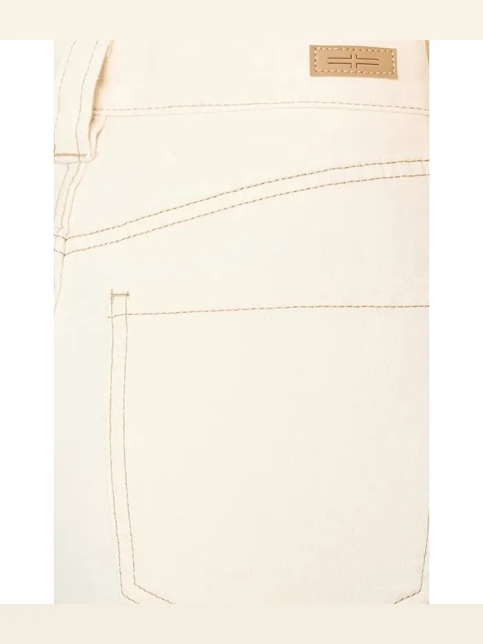 Джинсы Stride High-Rise Wide Leg Crop Liverpool Los Angeles — изображение 5 из 5, бежевый