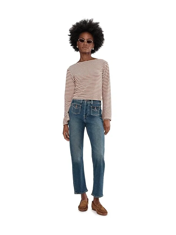 Джинсы прямые Wedgie Flap Pocket Levi's, Dart Game No Whiskers — изображение 2 из 5, серый