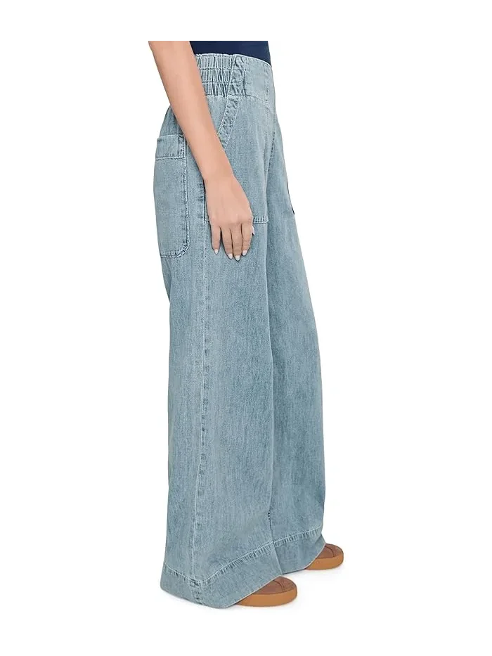 Джинсы свободного кроя We The Free Breezy Denim Pull-On Free People — изображение 3 из 5, сумерки