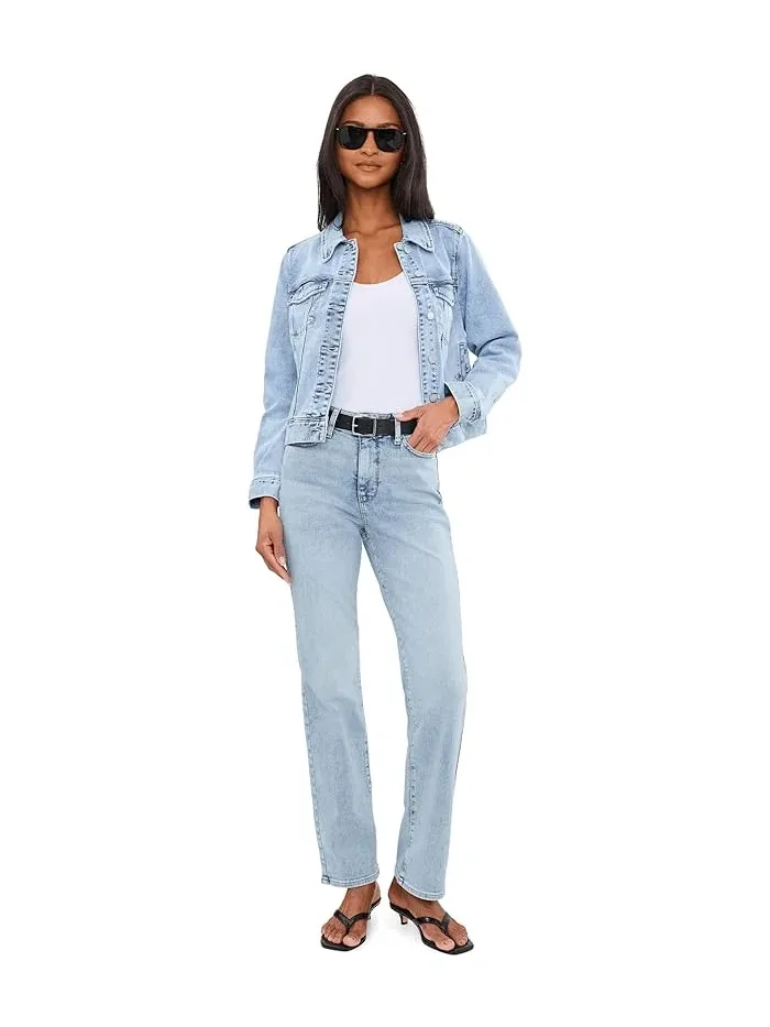 Джинсы прямого кроя из переработанного денима Re-New Denim Straight Jeans NYDJ — изображение 2 из 5, закат