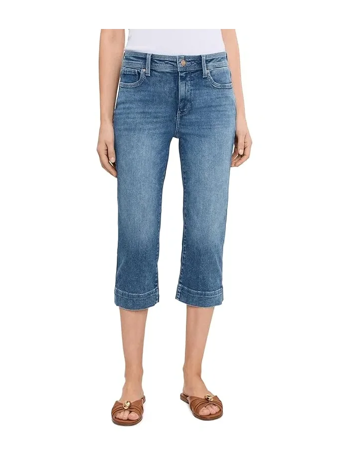 Джинсы прямого кроя Re-New Denim Crop NYDJ — изображение 1 из 5, пальмовый