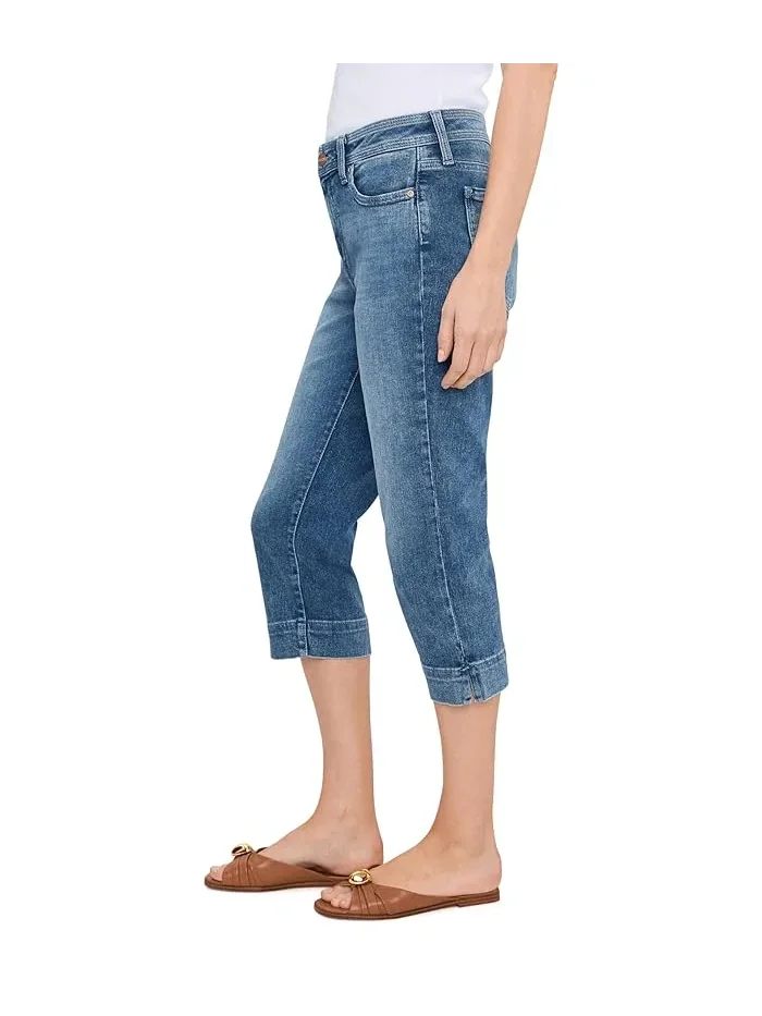 Джинсы прямого кроя Re-New Denim Crop NYDJ — изображение 3 из 5, пальмовый