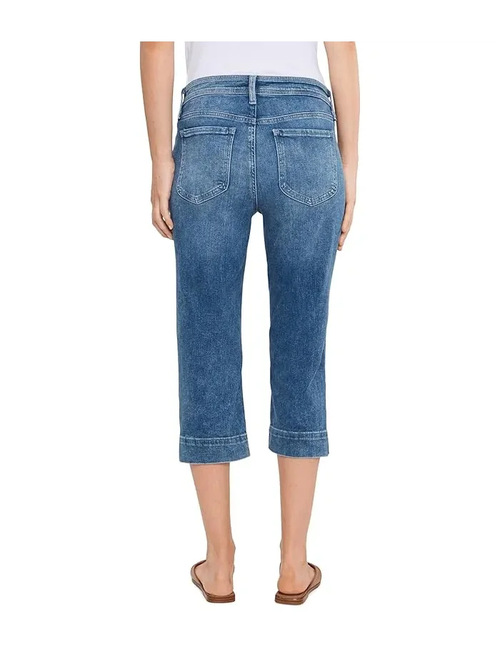 Джинсы прямого кроя Re-New Denim Crop NYDJ — изображение 4 из 5, пальмовый