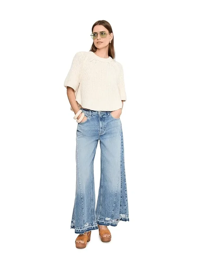 Джинсы Wide Leg Apollo Free People, Streamline — изображение 2 из 5, обтекаемый