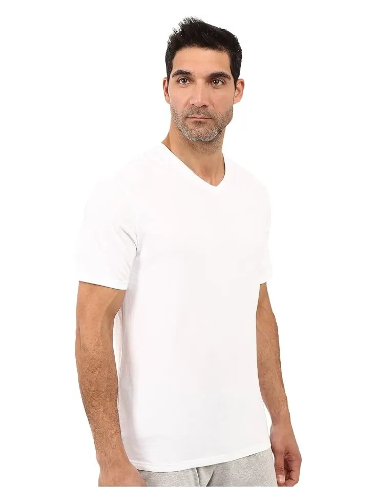 Рубашка Tommy Hilfiger Cotton V-Neck — изображение 4 из 4, белый