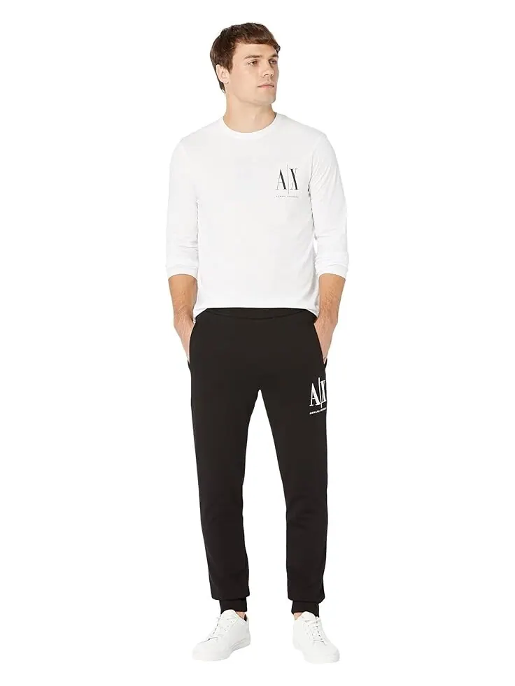 Брюки Armani Exchange Icon Cotton w/ Embroidered Logo — 4