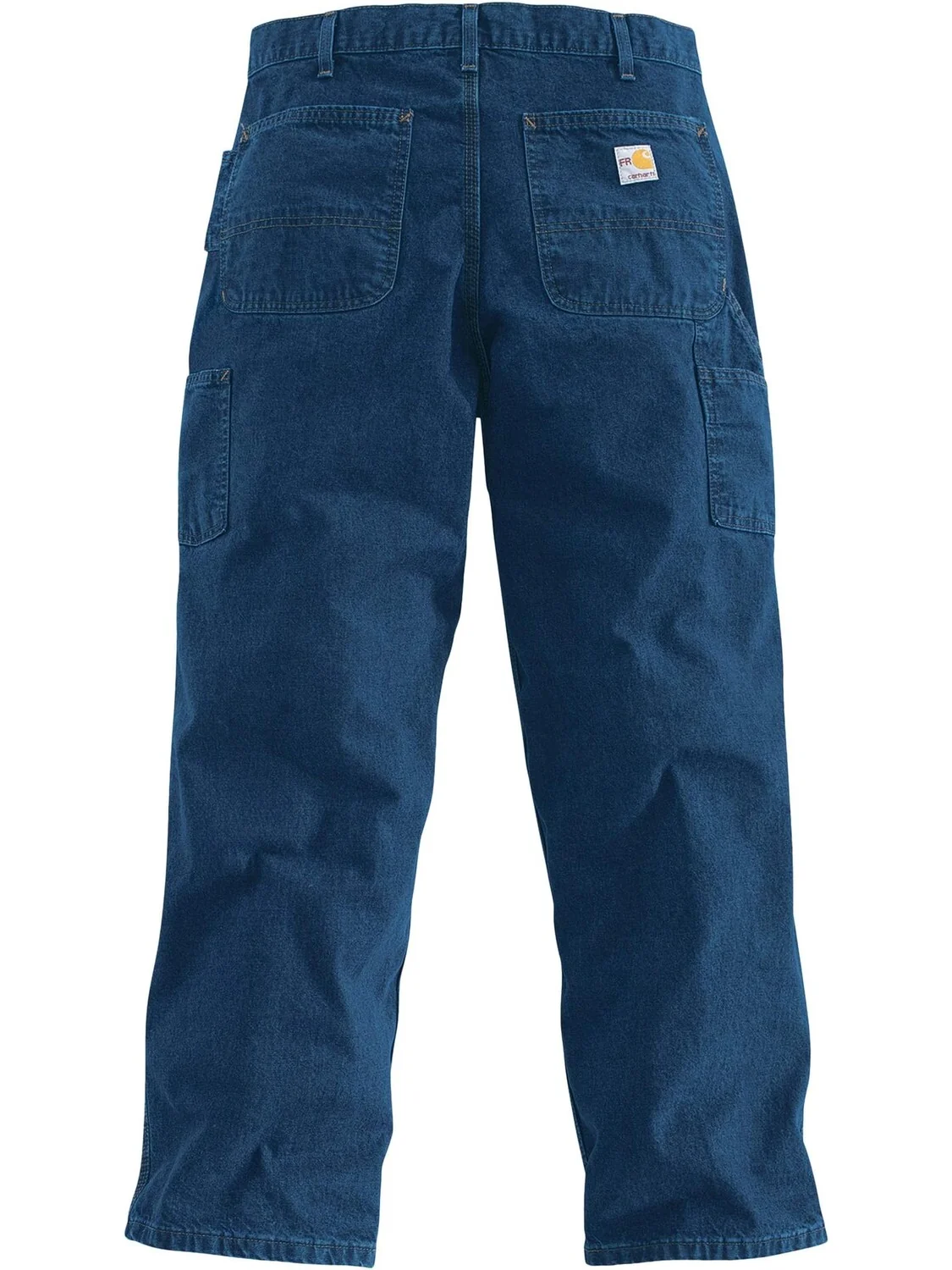 Джинсы Carhartt Big & Tall Flame-Resistant Signature Denim Dungarees — изображение 2 из 6, джинсовый синий