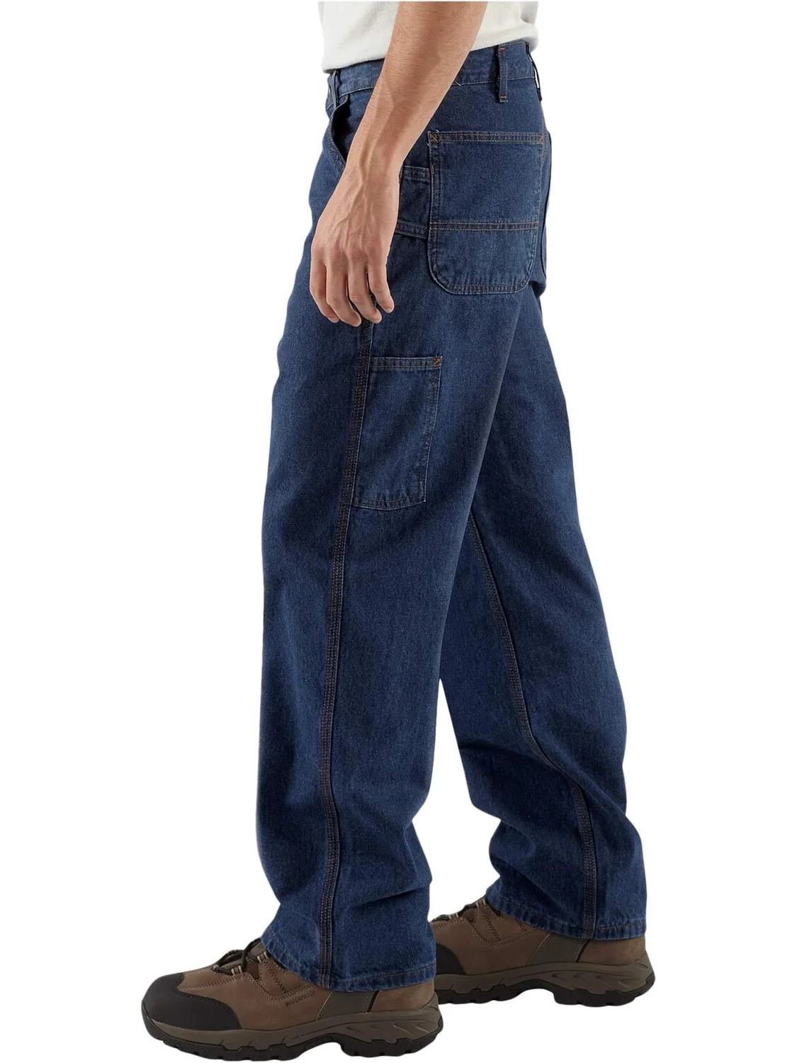 Джинсы Carhartt Big & Tall Flame-Resistant Signature Denim Dungarees — изображение 4 из 6, джинсовый синий