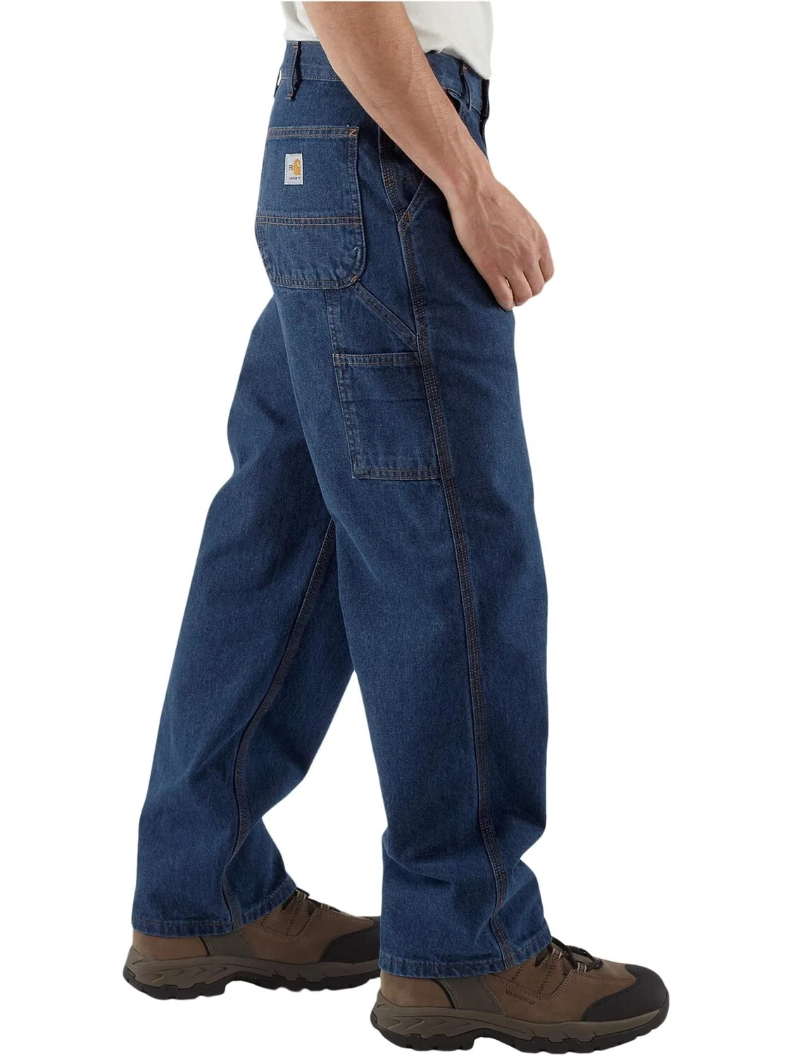 Джинсы Carhartt Big & Tall Flame-Resistant Signature Denim Dungarees — изображение 5 из 6, джинсовый синий