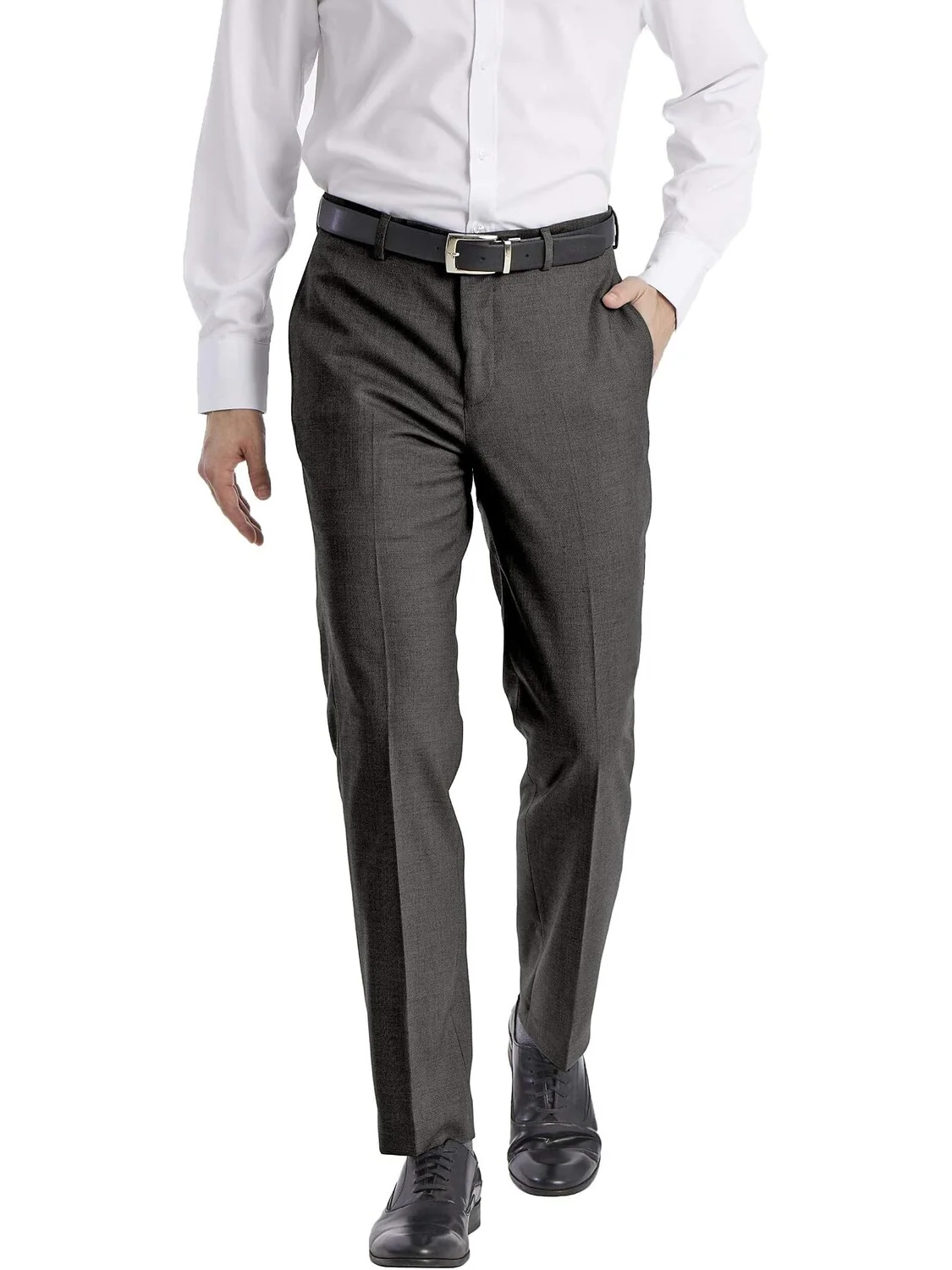 Брюки Calvin Klein Slim Fit Dress — изображение 1 из 4, серый