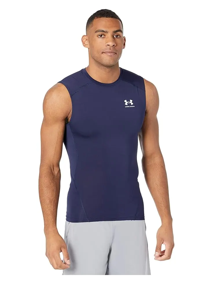 Мужская майка Under Armour Heatgear Armour Compression — изображение 1 из 4, темно-синий/белый
