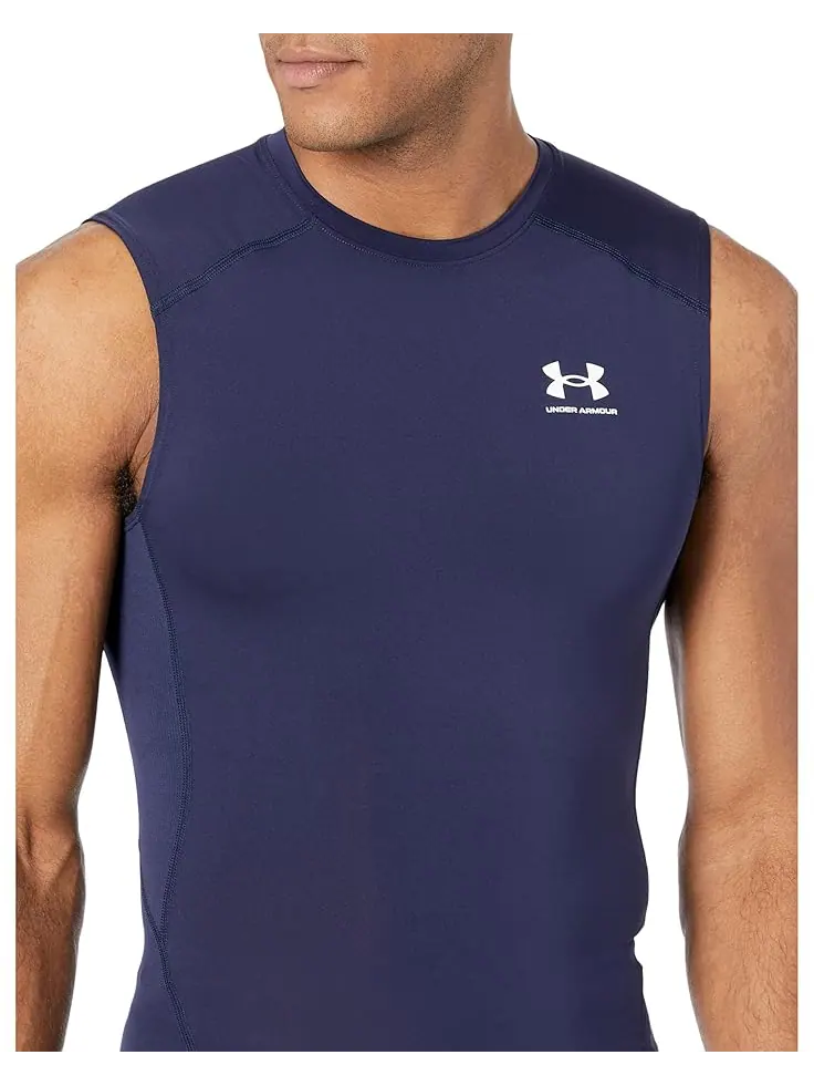 Мужская майка Under Armour Heatgear Armour Compression — изображение 3 из 4, темно-синий/белый