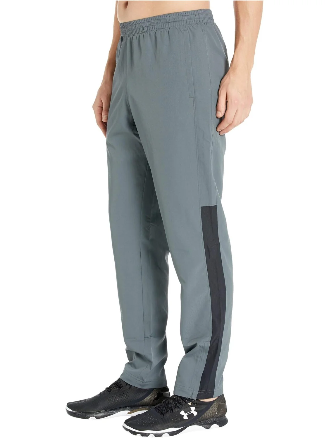Брюки Under Armour Vital Woven — изображение 2 из 4, серый/черный/черный