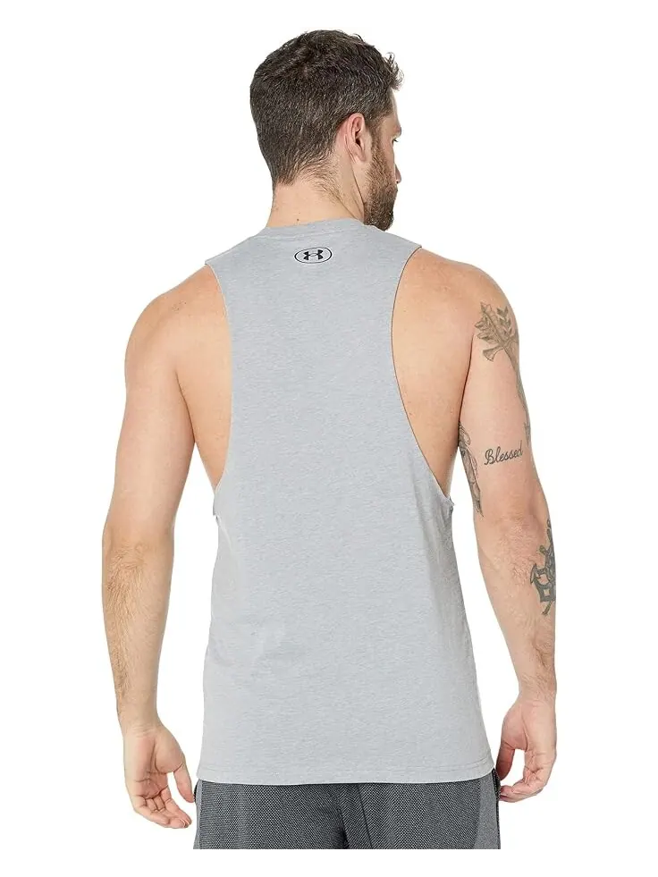 Майка Under Armour Left Chest Cutoff Tank — изображение 2 из 4, серый