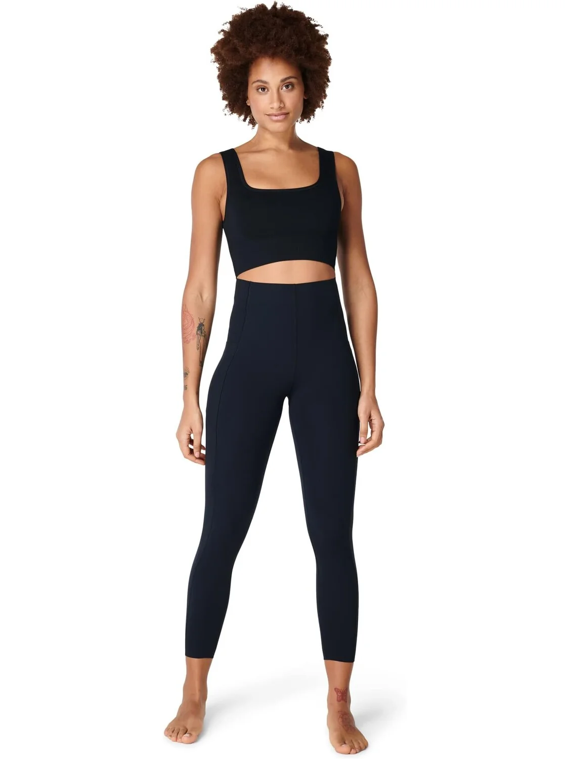 Леггинсы для тренировок Power с высокой талией 7/8 Sweaty Betty — черный