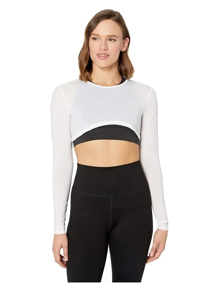 Топ Jamie Sadock Sunsense 35 SPF Lightweight Long Sleeve Crew Neck Crop Layering