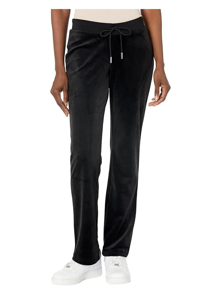 Брюки Juicy Couture Rib Waist Velour with Drawcord — коричневый