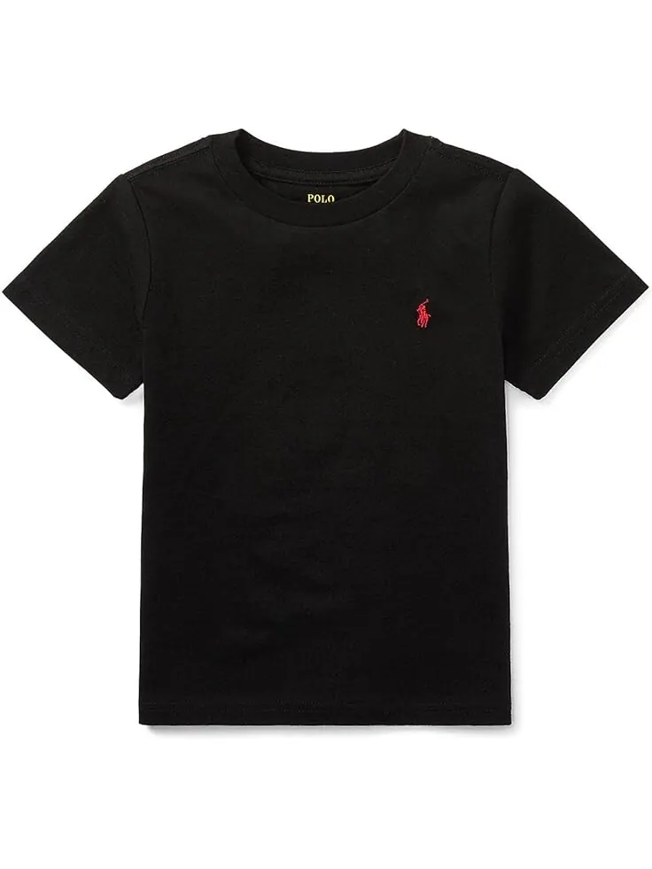 Толстовка Polo Ralph Lauren Kids Short Sleeve Jersey T-Shirt — изображение 1 из 2, черный