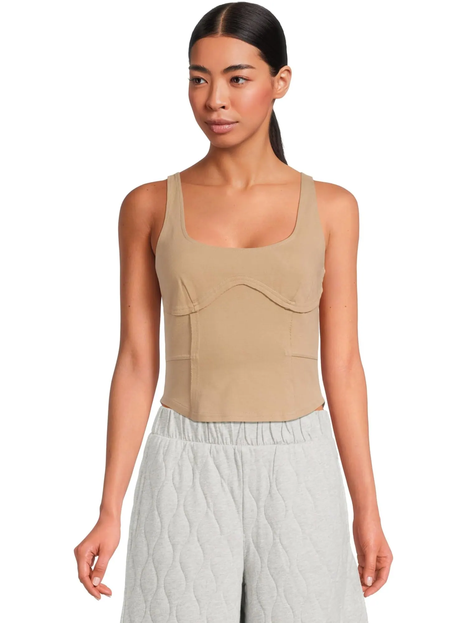 Топ UGG Lennox Tank Top — изображение 1 из 5, серебристый
