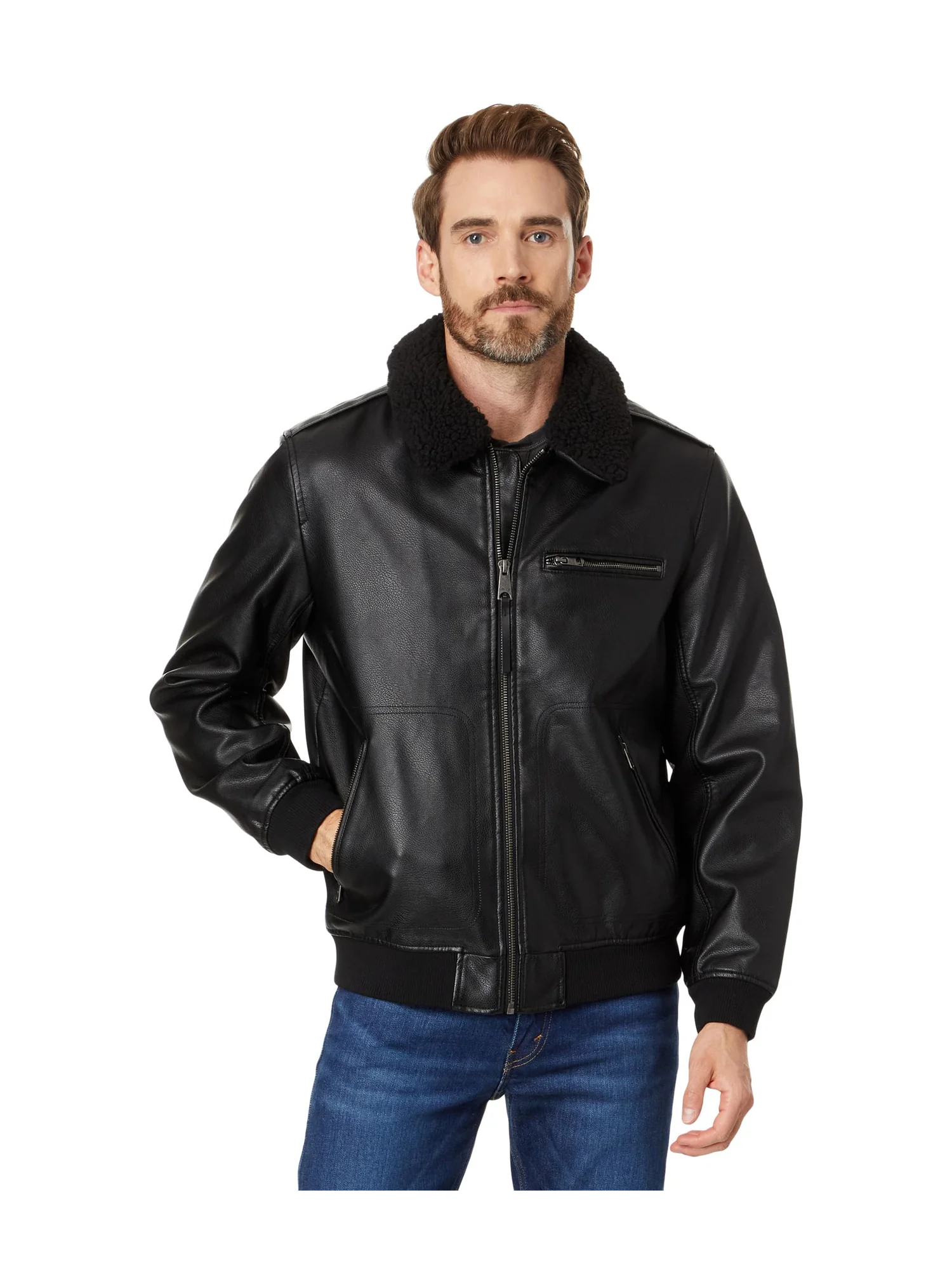 Куртка Levi's Faux Leather Bomber Jacket