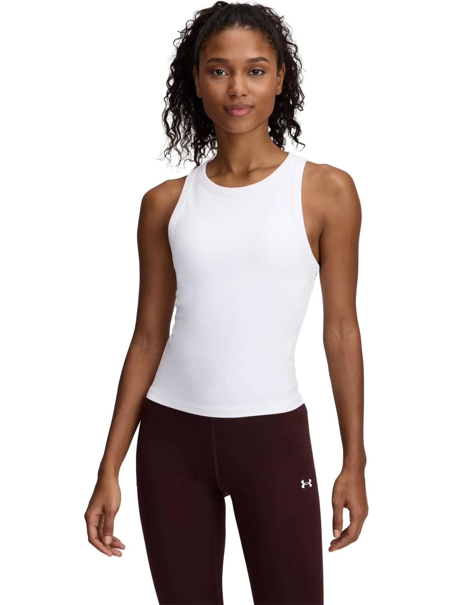 Женская майка Motion High Neck Under Armour — изображение 1 из 3, белый/серый