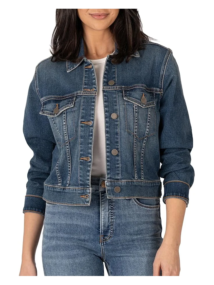 Куртка KUT from the Kloth Julia Crop Jacket w/ Drop Shoulder-Regular Waistband, цвет Main
