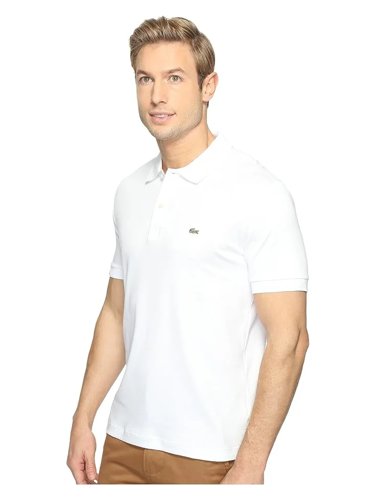 Рубашка-поло Lacoste Ultra Soft Cotton Pima Jersey, классический крой — изображение 2 из 4, белый
