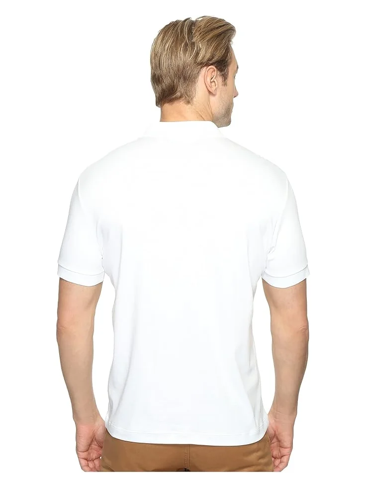 Рубашка-поло Lacoste Ultra Soft Cotton Pima Jersey, классический крой — изображение 3 из 4, белый