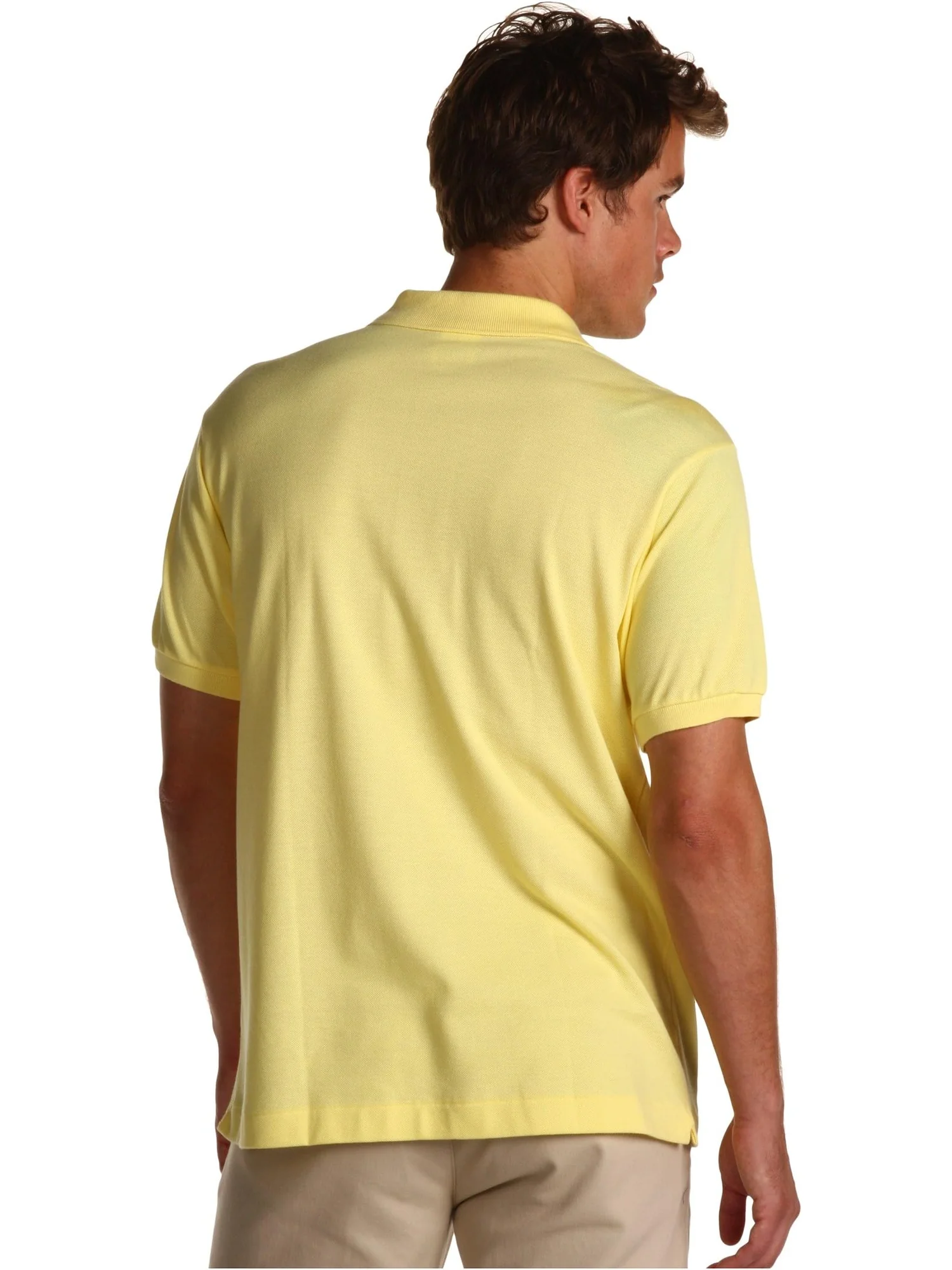 Рубашка поло Lacoste Classic Pique Polo, короткий рукав — изображение 3 из 4, желтый