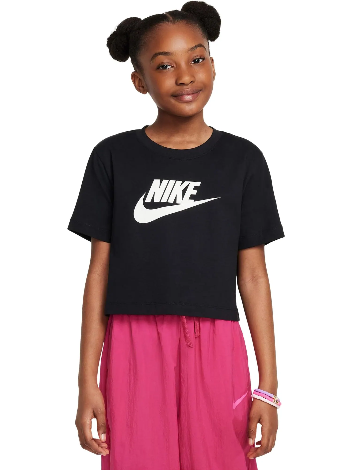 Футболка Nike Kids Cropped Futura T-Shirt — изображение 1 из 4, черный