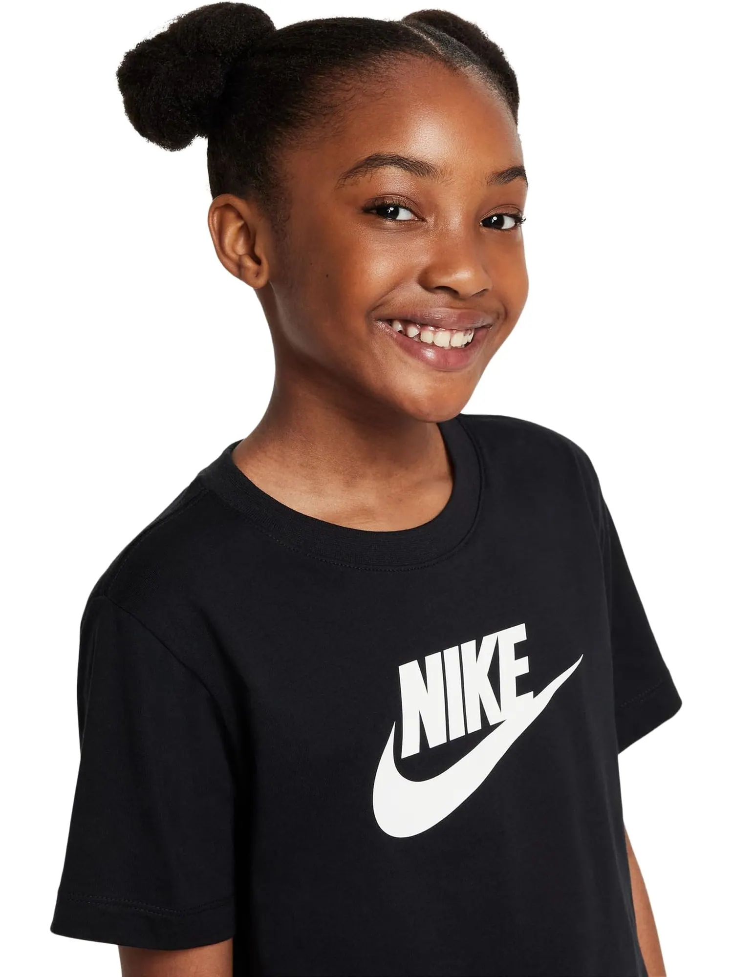 Футболка Nike Kids Cropped Futura T-Shirt — изображение 3 из 4, черный