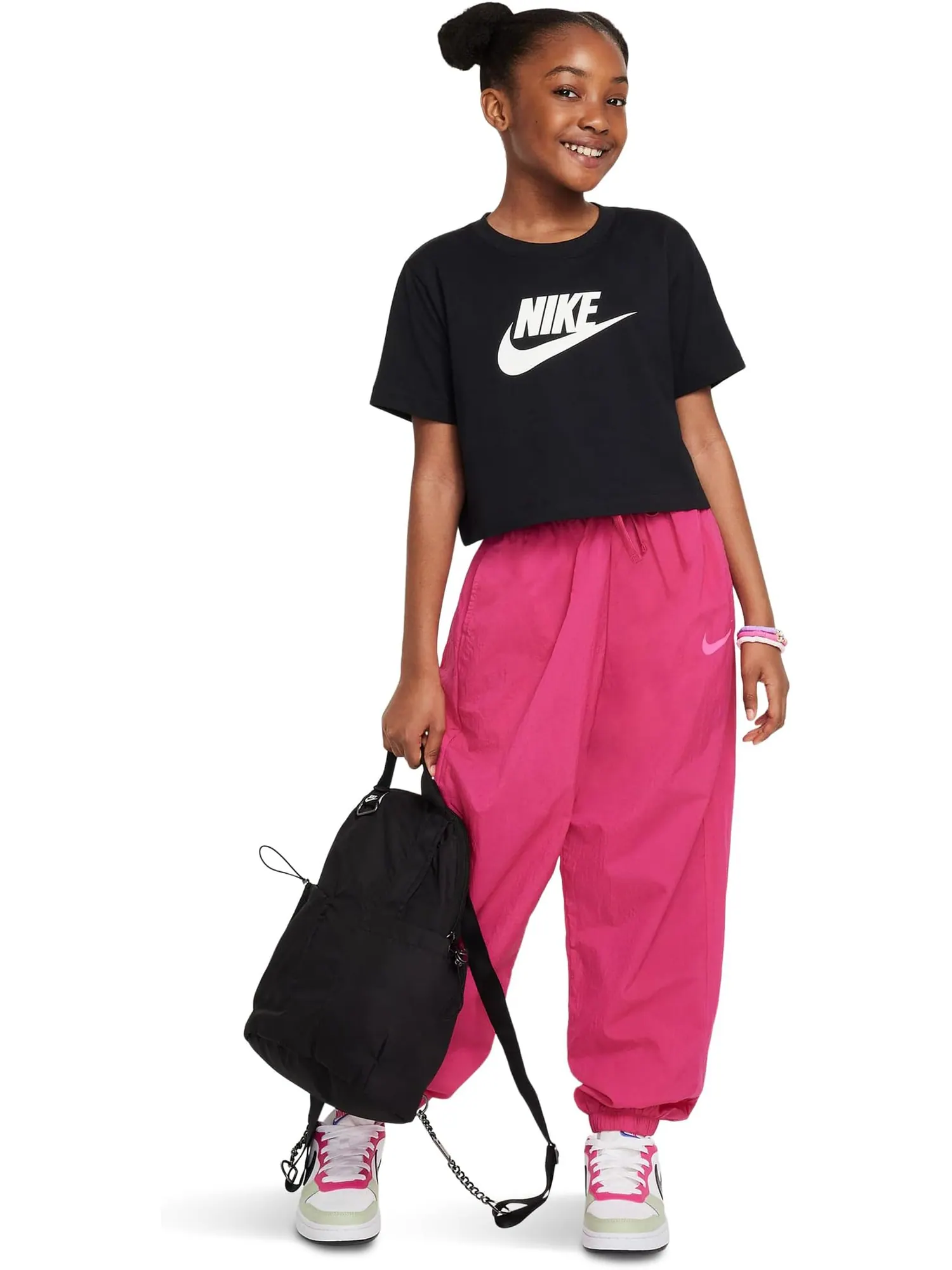 Футболка Nike Kids Cropped Futura T-Shirt — изображение 4 из 4, черный