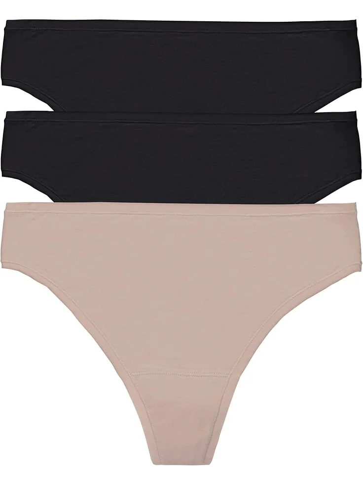 Стринги Natori Bliss Bare Cotton Thong 3-Pack