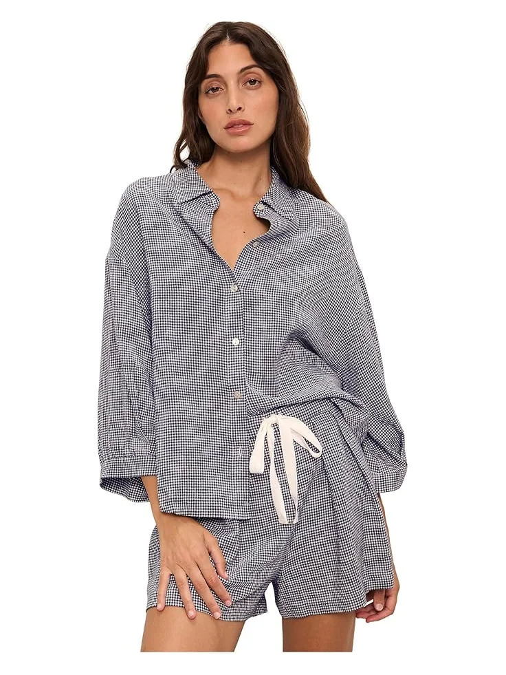 Шорты Eberjey Linen Blend Relaxed Shorts