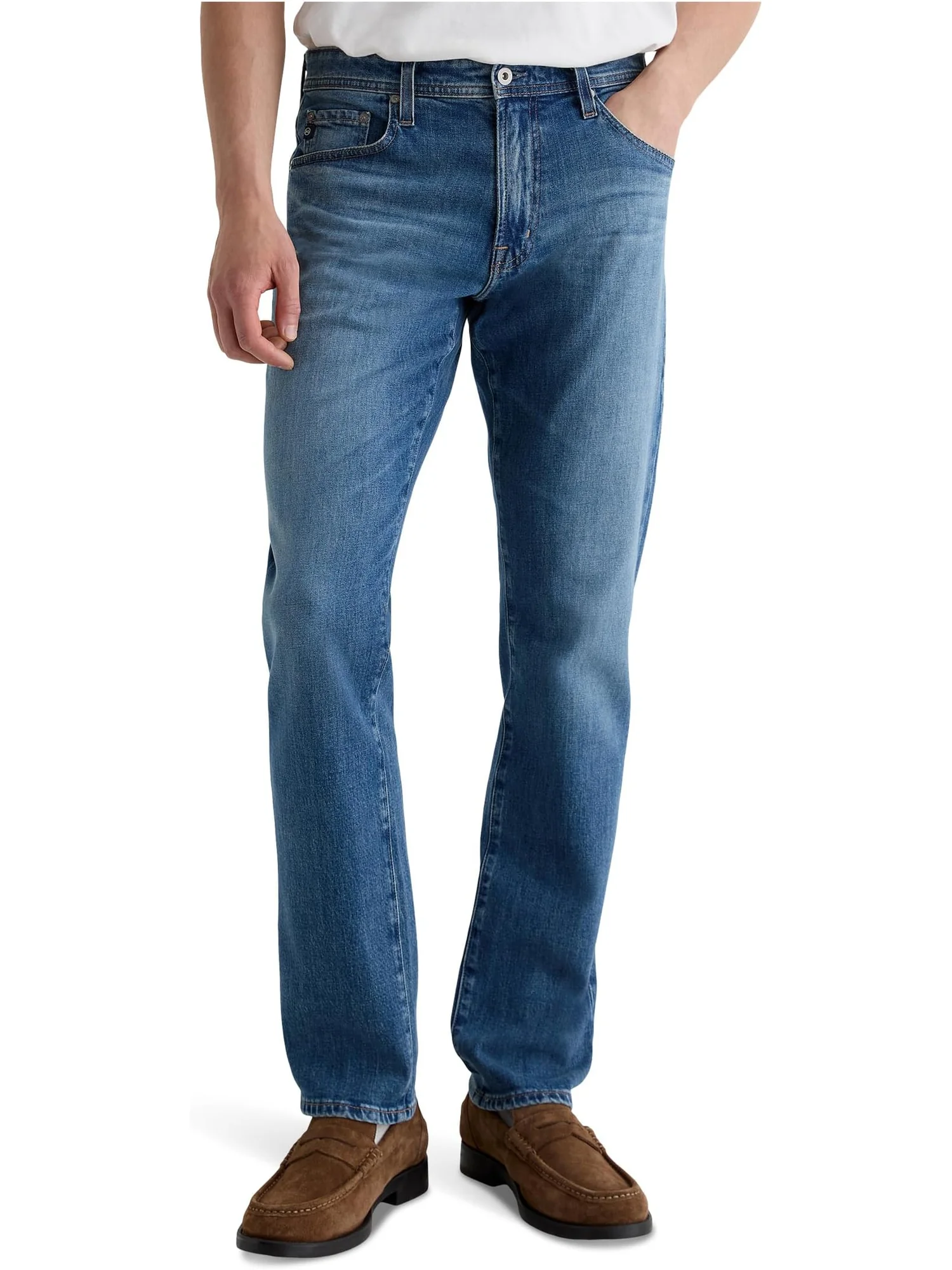 Джинсы AG Jeans Graduate Tailored Leg Jeans In Ashfield — изображение 1 из 6, пепельный