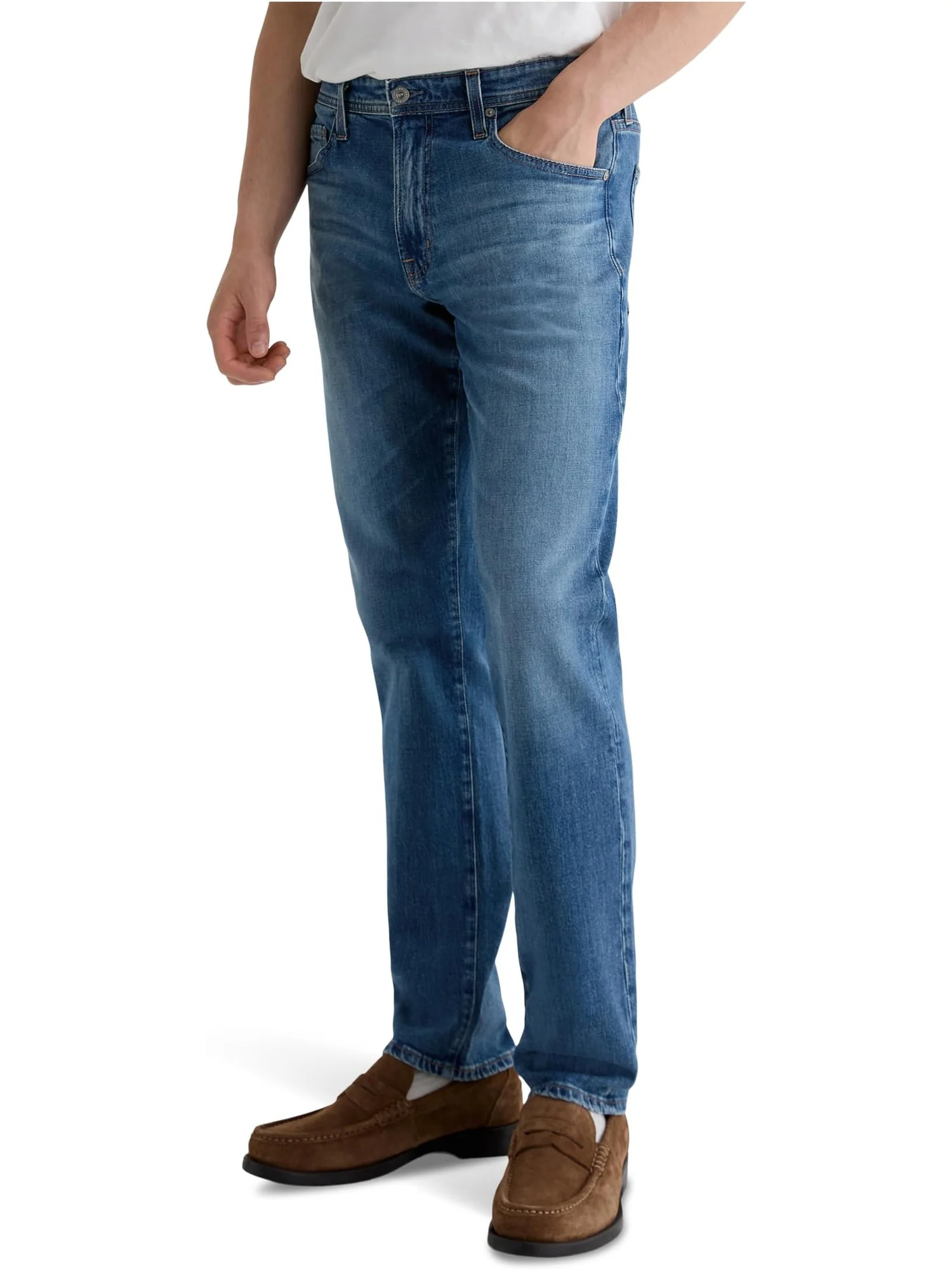 Джинсы AG Jeans Graduate Tailored Leg Jeans In Ashfield — изображение 2 из 6, пепельный
