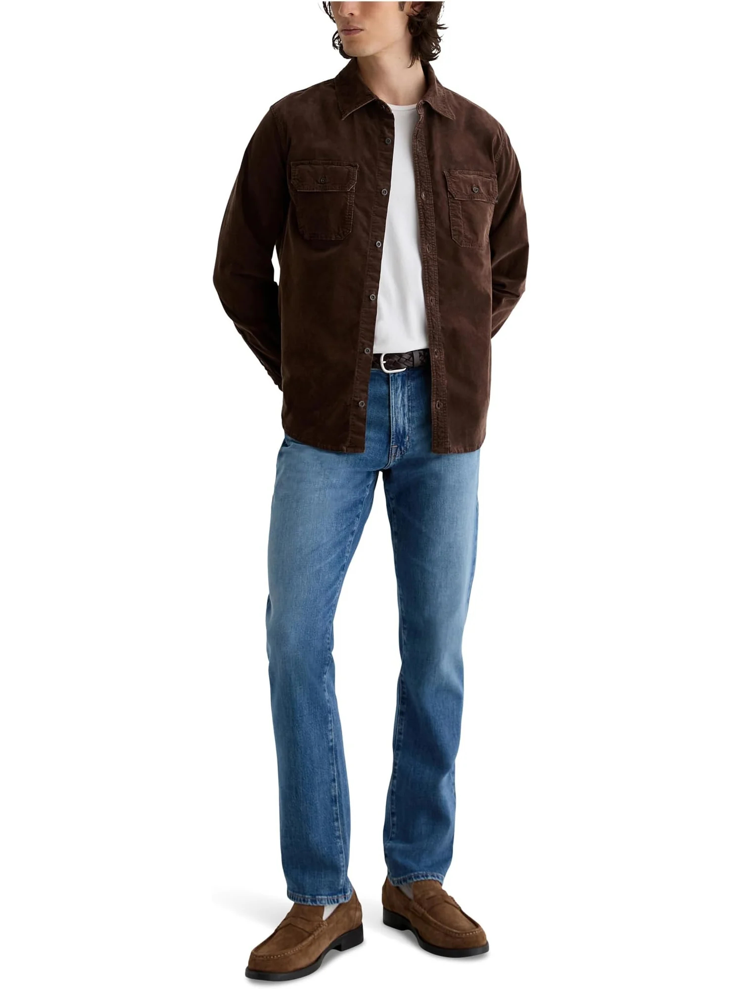 Джинсы AG Jeans Graduate Tailored Leg Jeans In Ashfield — изображение 6 из 6, пепельный