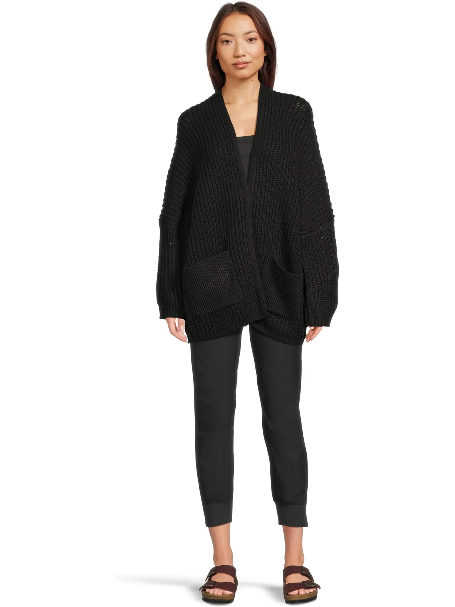 Свитер Prana Women's Sunday River Long Cardigan — изображение 5 из 5, черный