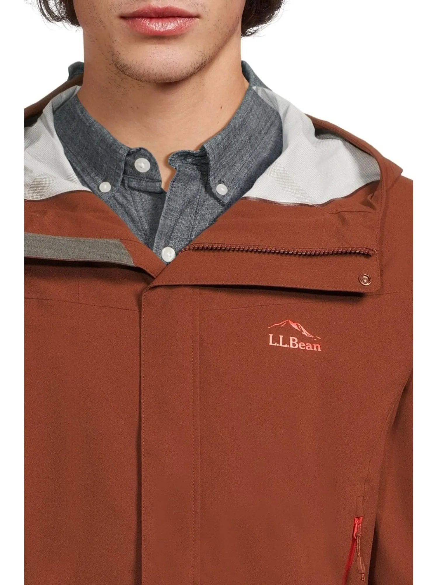 Куртка L.L.Bean Cresta Stretch Rain Jacket — изображение 4 из 5, коричневый