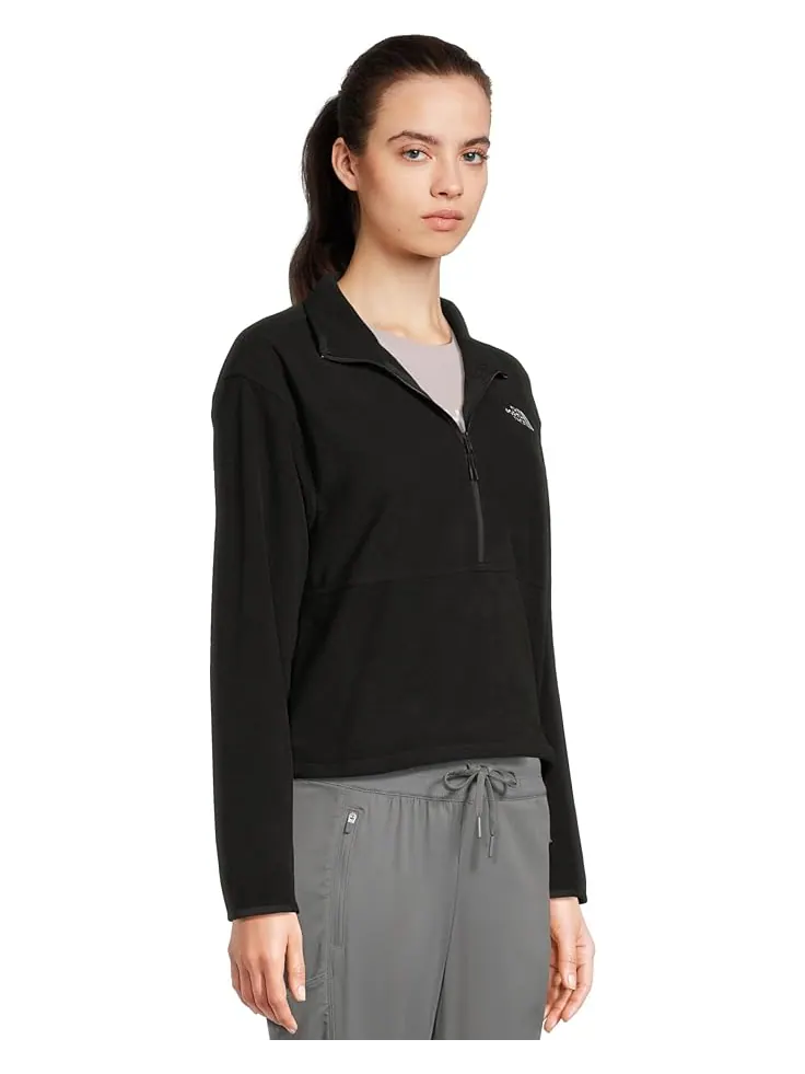 Женская короткая куртка The North Face Glacier Fleece ½ Zip — изображение 2 из 5, черный