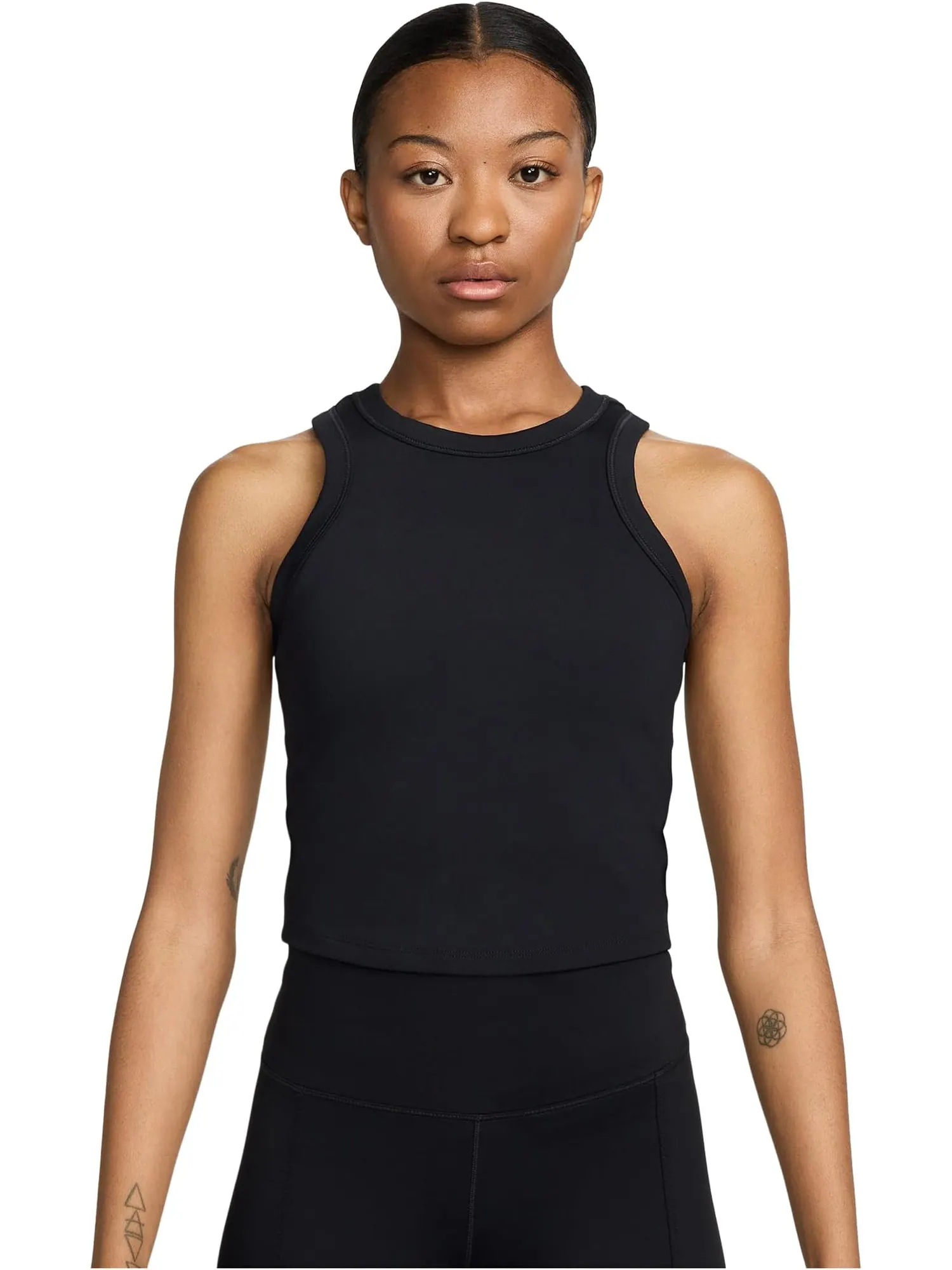 Женская укороченная майка One Fitted Dri-FIT Nike — изображение 1 из 4, черный