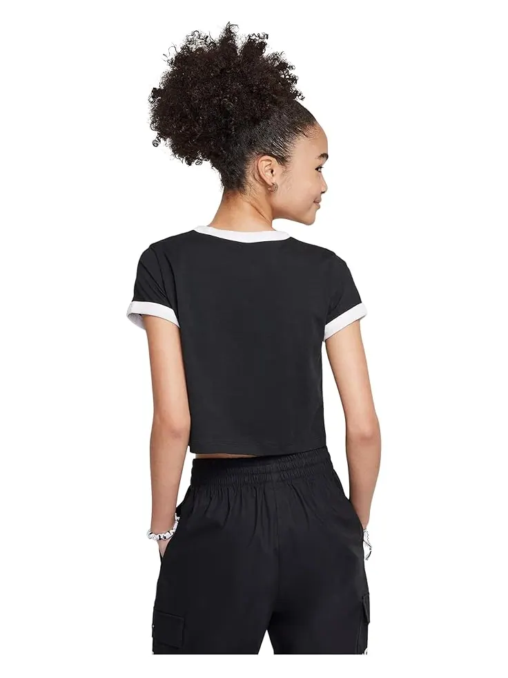 Футболка Nike Kids Sportswear Cropped T-shirt — изображение 2 из 4, черный