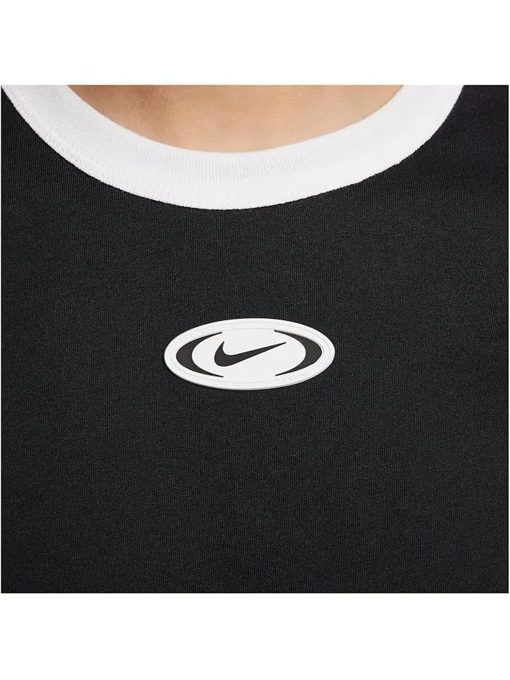 Футболка Nike Kids Sportswear Cropped T-shirt — изображение 3 из 4, черный