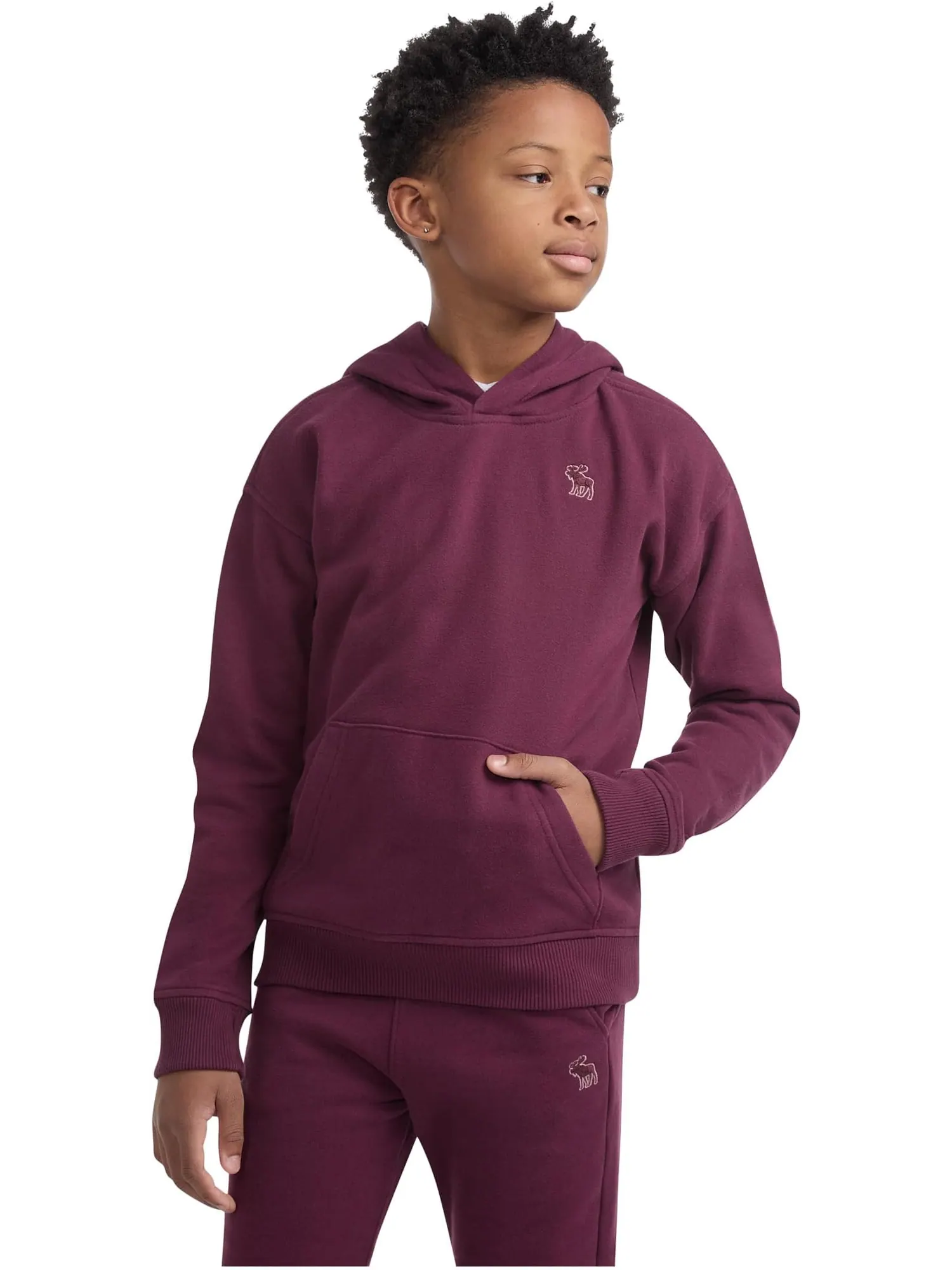 Толстовка с капюшоном Essentials из флиса abercrombie kids — изображение 1 из 3, фиг