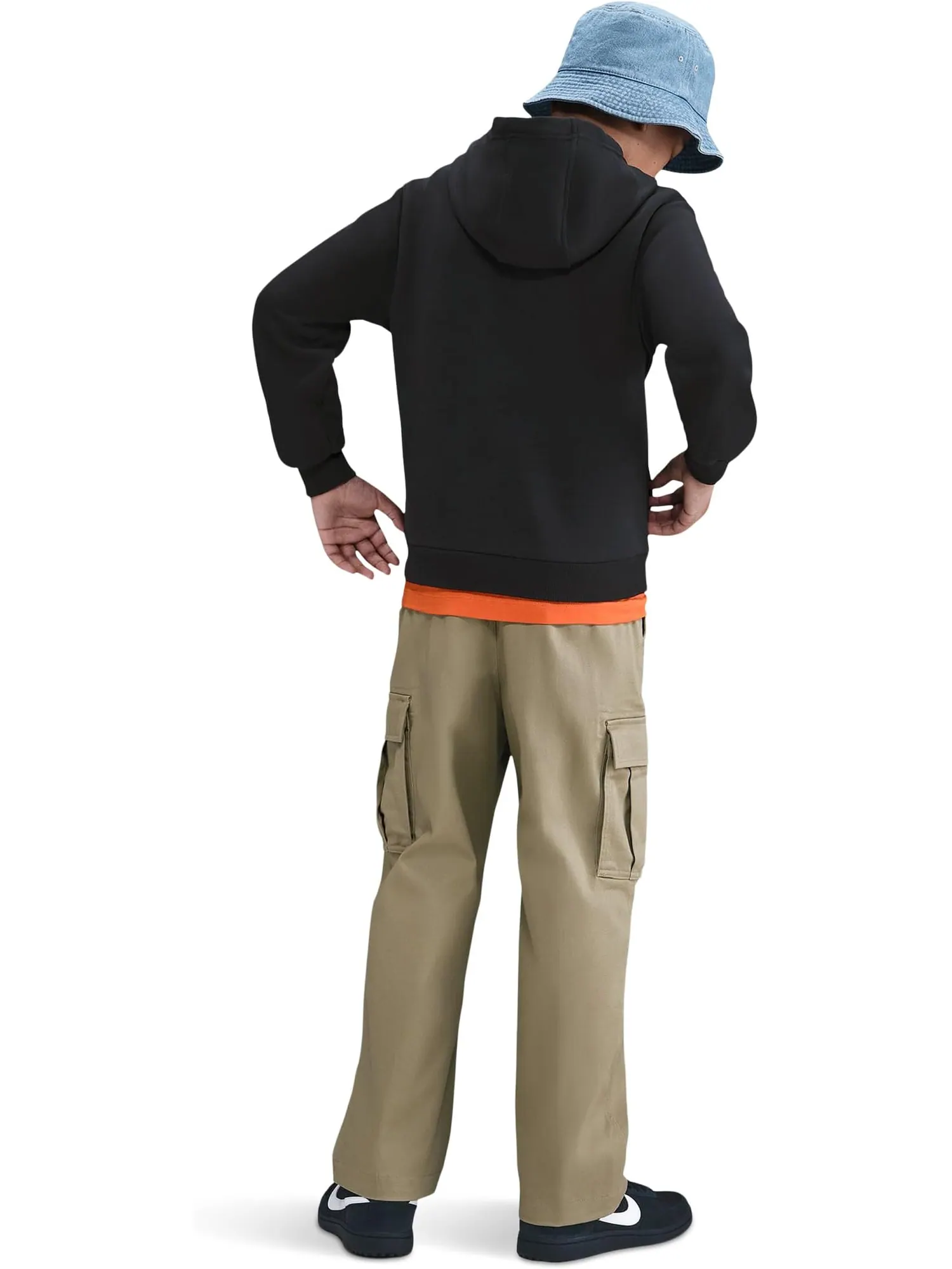 Толстовка с капюшоном Sportswear Club из флиса Nike Kids — изображение 2 из 3, черный