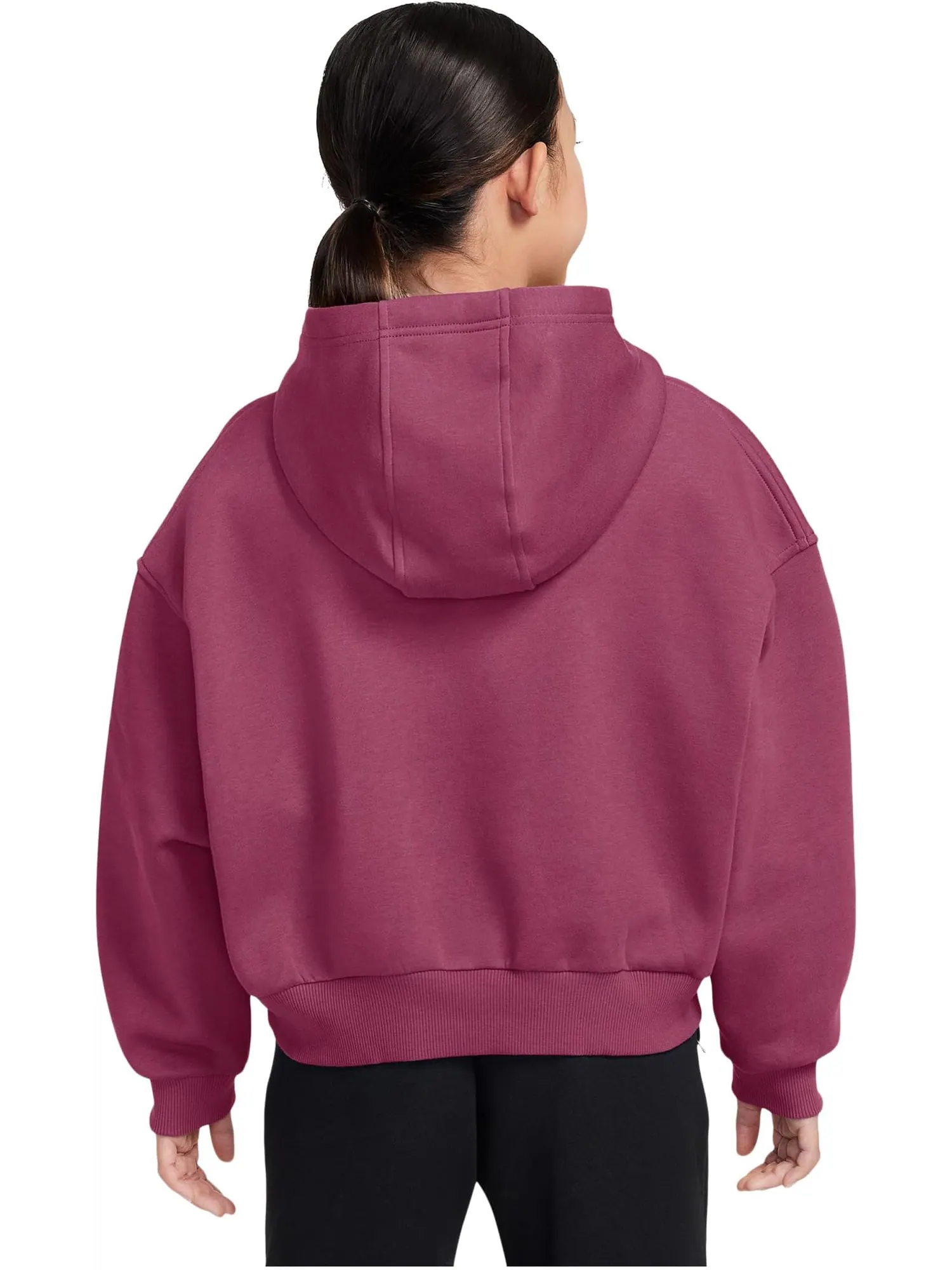 Худи Nike Kids Sportswear Club Fleece Oversized Hoodie — изображение 2 из 3, свекольный красный